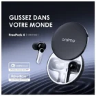 Paramètres du produit :  Version BT : V5.2 Portée sans fil : 10 m Récréation: Jusqu'à 8,5 heures, Case fournit 27 heures supplémentaires (ANC OFF) ; Jusqu'à 7 heures ; Le boîtier fournit 22 heures supplémentaires (ANC ON) Entrée : Type-C  *Résultat du test de laboratoire oraimo.