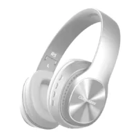 Deepbass R5 Casque sans fil Bluetooth V5.0 Casque stéréo sans fil -Blanch-