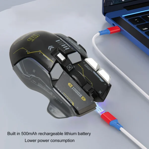 G6 Souris mécanique gamer 12 touches souris de jeu filaire conception ergonomique réglage Macro