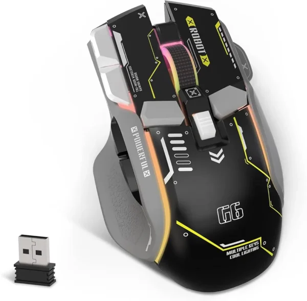 G6 Souris mécanique gamer 12 touches souris de jeu filaire conception ergonomique réglage Macro