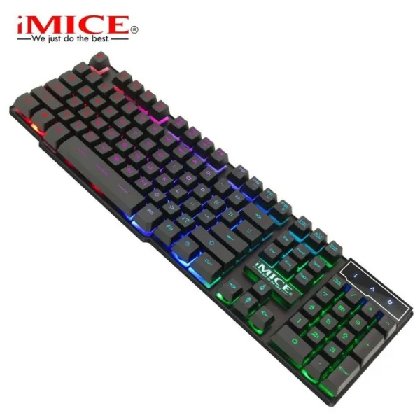 Imice Clavier gaming AK-600, Clavier mécanique rétroéclairé RGB, pour PC Gamer