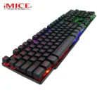 Imice Clavier gaming AK-600, Clavier mécanique rétroéclairé RGB, pour PC Gamer