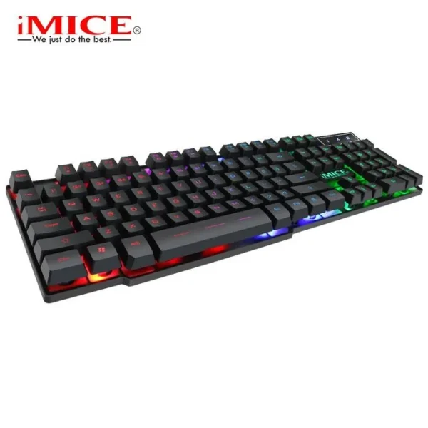 Imice Clavier gaming AK-600, Clavier mécanique rétroéclairé RGB, pour PC Gamer