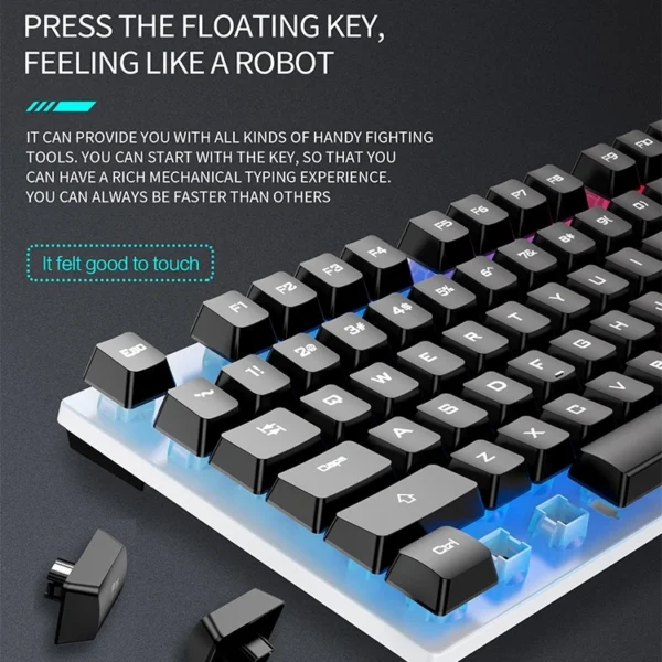 KAKUSIGA Clavier et Souris ensemble KAKU jeu Clavier Mécanique 104 Touches Clavier