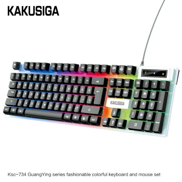 KAKUSIGA Clavier et Souris ensemble KAKU jeu Clavier Mécanique 104 Touches Clavier