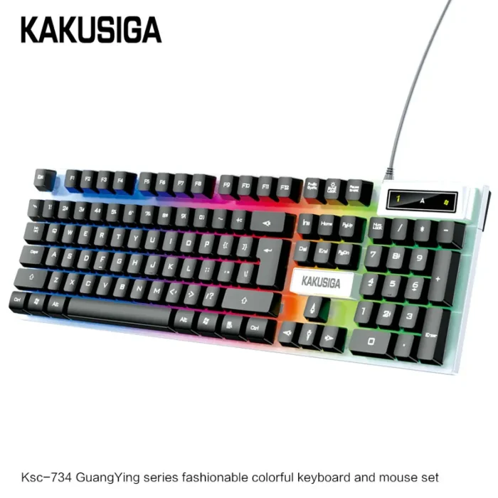 KAKUSIGA Clavier et Souris ensemble KAKU jeu Clavier Mécanique 104 Touches Clavier