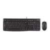 Logitech MK120 Clavier et Souris Filaires Combo AZERTY pour Windows, USB - Noir