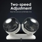 Ventilateur de refroidissement d’air de voiture, Ventilateur de Circulateur d’air à double tête, avec rotation à 360 °