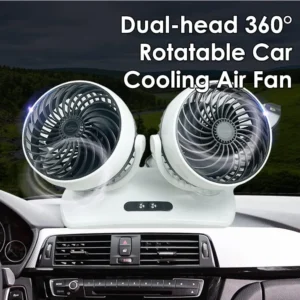 Ventilateur de refroidissement d’air de voiture, Ventilateur de Circulateur d’air à double tête, avec rotation à 360 °