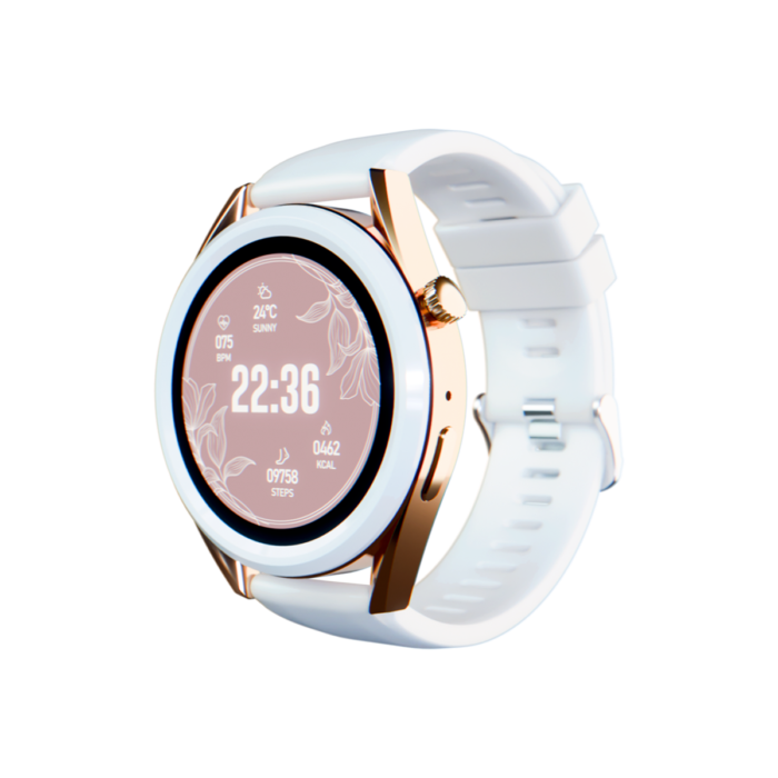 Diva-Smartwatch-elegante-bluetooth Diva Smartwatch 2024 – Montre Connectée Haut de Gamme avec Santé & Fitness IP67