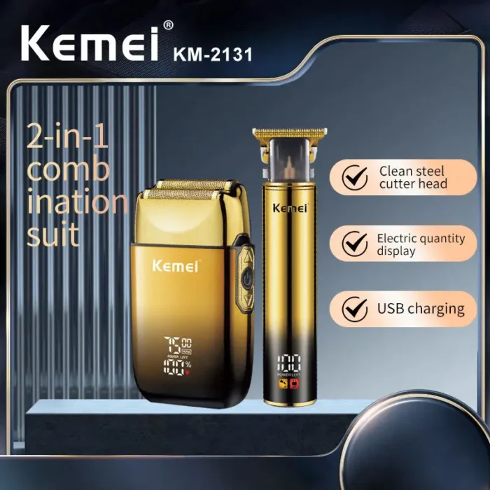 KEMEI-tondeuse-à-cheveux-électrique-2-en-1-pour-hommes-1