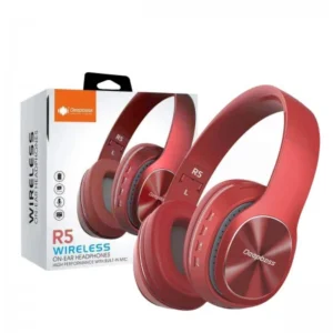 Deepbass R5 Casque sans fil Bluetooth V5.0 Casque stéréo sans fil -Rouge-