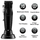 Tondeuse Professionnelle KEMEI 2296 - Autonomie de 5H50 et Charge Rapide