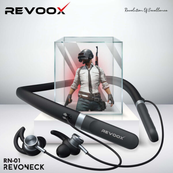 Revoox Necklace REVONECK RN-01 Casque Bluetooth Confortable avec Suppression de Bruit ENC et Autonomie Longue Durée