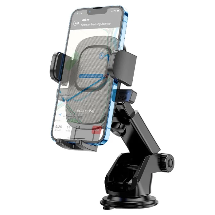 borofone-bh60-support-universel-voiture-stable-pour-smartphones BOROFONE BH60 : Support de Voiture Polyvalent pour Téléphones de 4,5 à 7 Pouces