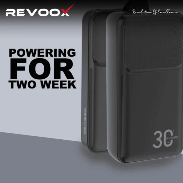 Power Bank Revoox RevoSpark RPB-P301 - Chargeur Portable 30 000 mAh USB & Type-C