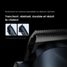 Découvrez la tondeuse à cheveux oraimo SmartClipper Pro Max - Moteur ultra-puissant de 7500 tr/min, autonomie de 5 heures et charge rapide Type-C. Avec ses lames en carbone diamant et son écran LED intelligent, elle offre des coupes précises et fluides. Parfaite pour les coiffeurs et les particuliers exigeants