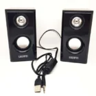 LEERFEI D-092 – Enceintes multimédia USB en bois 6W stéréo au son clair et design élégant