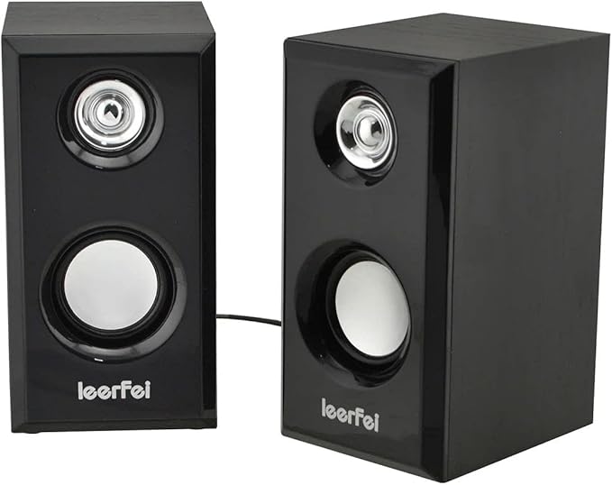 LEERFEI D-092 – Enceintes multimédia USB en bois 6W stéréo au son clair et design élégant-2 LEERFEI D-092 – Enceintes multimédia USB en bois 6W stéréo au son clair et design élégant