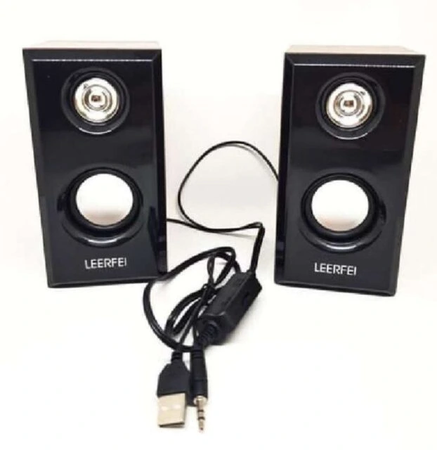 LEERFEI D-092 – Enceintes multimédia USB en bois 6W stéréo au son clair et design élégant LEERFEI D-092 – Enceintes multimédia USB en bois 6W stéréo au son clair et design élégant