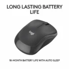 Logitech M240 Silent Graphite – Souris Sans Fil Ultra-Silencieuse avec Bluetooth & Autonomie 18 Mois
