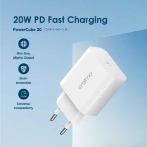 Oraimo PowerCube 20 – Chargeur Mural Rapide 20W Oraimo PowerCube 20 – Chargeur Mural Rapide 20W