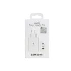 Samsung Chargeur Ultra Rapide Trio 65W Original avec Câble Type-C to Type-C – Double USB Type-C + USB Type-A, Super Fast Charging 2.0, Adaptateur secteur