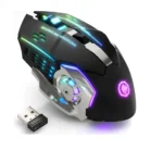 Souris Gaming Sans Fil RGB Ultimate – Bluetooth & 2.4G, Rechargeable, 6 Boutons, 7 Couleurs LED & Clic Silencieux