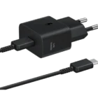 Adaptateur Secteur Original 25W avec Câble Type-C to Type-C – Chargeur Rapide USB-C Super Fast Charging PD 3.0 Compatible Samsung et Smartphones