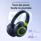 Casque Bluetooth oraimo BoomPop2S – Supra-Auriculaires Sans Fil ENC, Autonomie 50h, Bluetooth 5.3 et Micro Intégré