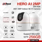 Dahua Caméra WiFi 360° Intérieure 2MP avec Audio Bidirectionnel, Vision Nocturne, Détection de Mouvement – Hero A1