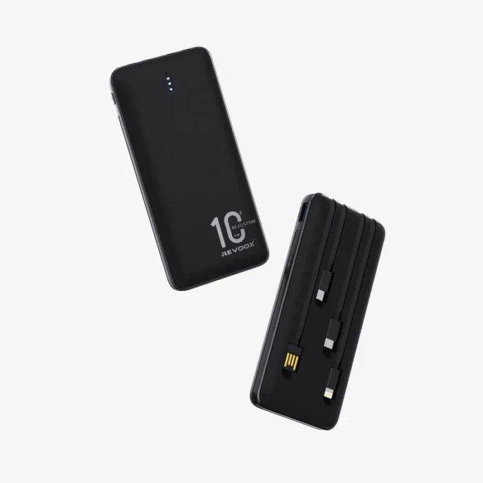 chargeur-portable-revoox-revospark Revoox Power Bank RevoSpark RPB-P100 – Batterie Externe 10000 mAh 15W avec Multi-Ports USB, Type-C, Micro et Lightning