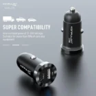 Konfulon Chargeur de Voiture Original C79 – USB & Type-C PD 12W, Charge Rapide avec Multi-Protection