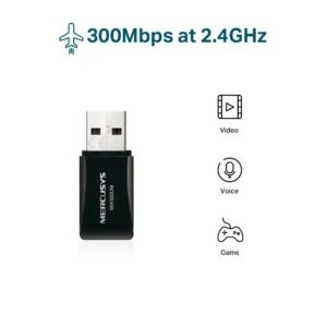 MERCUSYS Clé Wifi MW300UM – Adaptateur USB WiFi N300 300 Mbps pour PC & Laptop