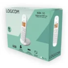 LOGICOM Téléphone sans fil Iloa 150 DECT Solo Blanc avec Mains Libres – Autonomie 90h