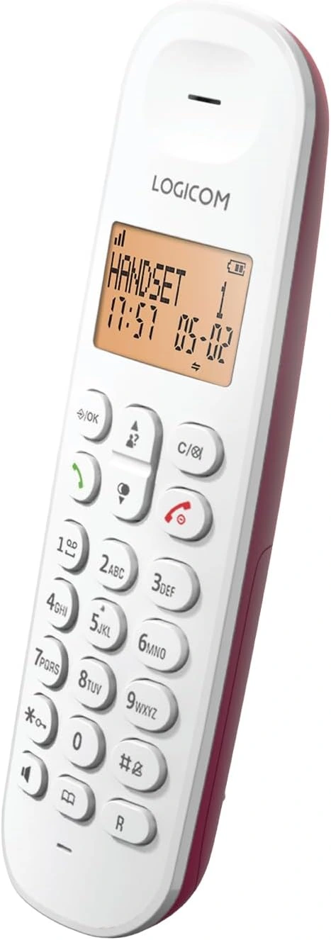 ecran-telephone-sans-fil-logicom-iloa-15 LOGICOM Téléphone sans fil Iloa 150 DECT Solo Blanc avec Mains Libres – Autonomie 90h