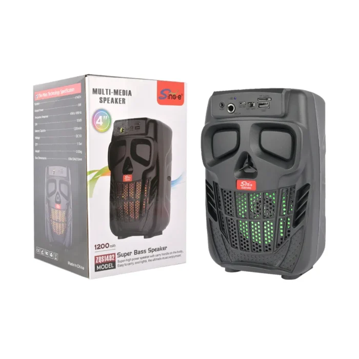 enceinte-bluetooth-portable-zqs1492-5w Enceinte Bluetooth Portable ZQS1492 – Haut-Parleur Sans Fil Étanche 5W avec LED RGB, Micro Intégré et Batterie Rechargeable