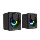 Haut-Parleur LED Kisonli L-1030 2.0 – Enceintes Stéréo USB 6W avec Jack 3,5 mm pour PC, Laptop et Smartphone