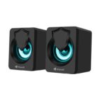 Haut-Parleur LED Kisonli L-1030 2.0 – Enceintes Stéréo USB 6W avec Jack 3,5 mm pour PC, Laptop et Smartphone