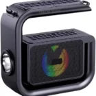 Haut-Parleur DV-600 – Enceinte Bluetooth Solaire Multifonction avec Graves Stéréo, Radio FM, Lampe Torche et Éclairage RGB