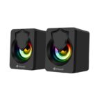 Haut-Parleur LED Kisonli L-1030 2.0 – Enceintes Stéréo USB 6W avec Jack 3,5 mm pour PC, Laptop et Smartphone
