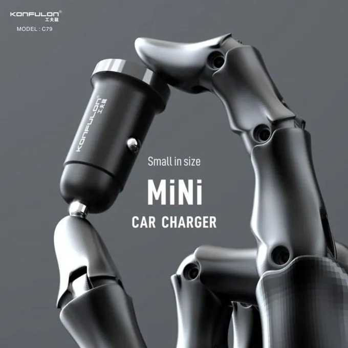 konfulon-chargeur-voiture-c79-usb-typec-2 Konfulon Chargeur de Voiture Original C79 – USB & Type-C PD 12W, Charge Rapide avec Multi-Protection