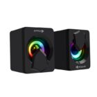 Haut-Parleur LED Kisonli L-1030 2.0 – Enceintes Stéréo USB 6W avec Jack 3,5 mm pour PC, Laptop et Smartphone