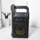 Radio Solaire Multifonction et Haut-Parleur KTF-2063 KBroad – Portable avec Bluetooth, USB/TF Card, AM/FM/SW, Batterie 3000mAh, LED 5W
