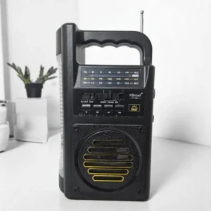 Radio Solaire Multifonction et Haut-Parleur KTF-2063 KBroad – Portable avec Bluetooth, USB/TF Card, AM/FM/SW, Batterie 3000mAh, LED 5W