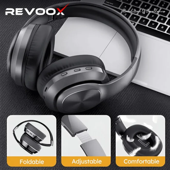 revoox-headphones-revobeat-rhd-04 Revoox RHD-01 – Casque Sans Fil Bluetooth 5.3 avec Micro Intégré, Multipoint, Autonomie 12h et Confort Ergonomique Consulter Nos Magasin