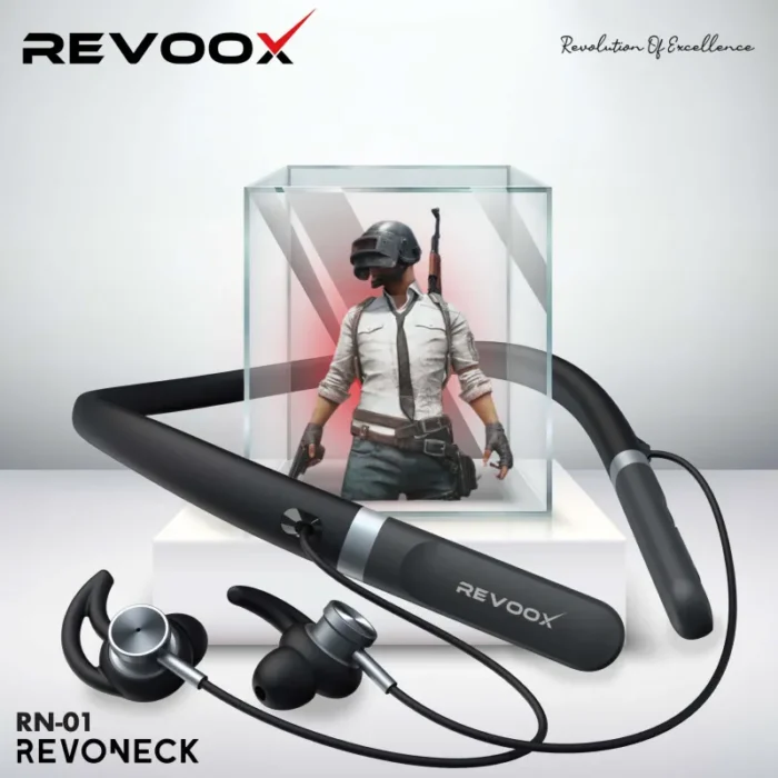 Revoox Necklace RN-01 – Écouteurs Tour de Cou Ultra-Légers avec ENC, IPX5 & Batterie Longue Durée