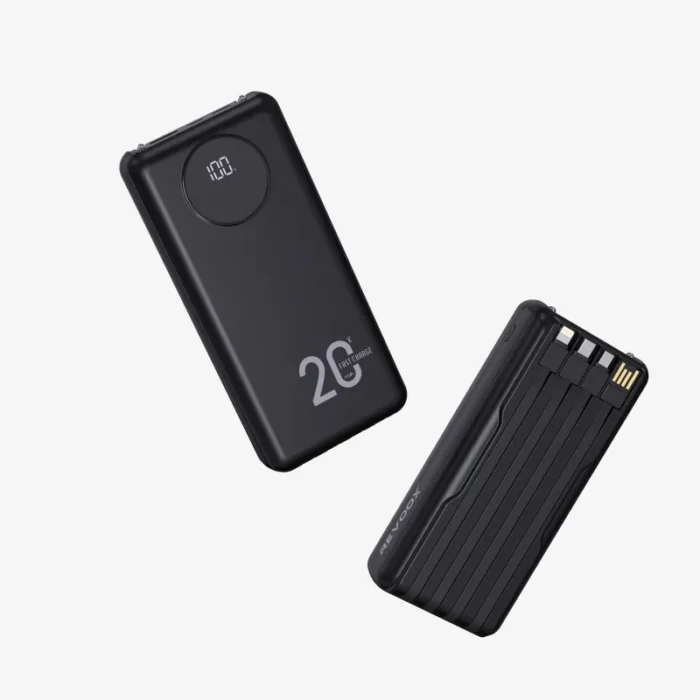 revoox-power-bank-revospark-20w-rpb-p202 (1) Revoox Power Bank RevoSpark RPB-P202 20000 mAh – Batterie Externe 20W avec Charge Rapide, Multi-Ports USB, Type-C, Micro et Lightning