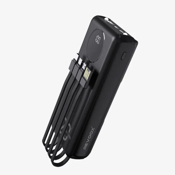 revoox-power-bank-revospark-20w-rpb-p202 (2) Revoox Power Bank RevoSpark RPB-P202 20000 mAh – Batterie Externe 20W avec Charge Rapide, Multi-Ports USB, Type-C, Micro et Lightning