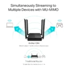 TP-Link Archer C64 Routeur Wi-Fi MU-MIMO AC1200 – Double bande, 867 Mbps, 4 antennes, Beamforming, Smart Connect